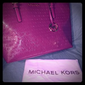 Magenta/Purple Michael Kors Tote